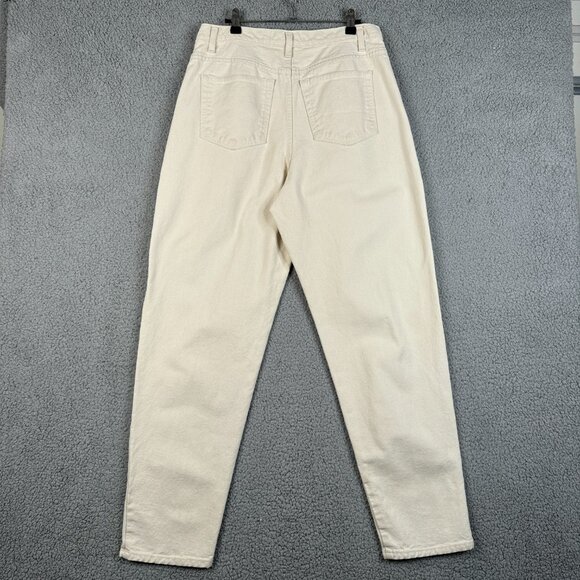 NY Line Jeans Womens Size 14 Speckled Ivory Vintage Mom Fit Button Fly Tapered - Picture 3 of 14